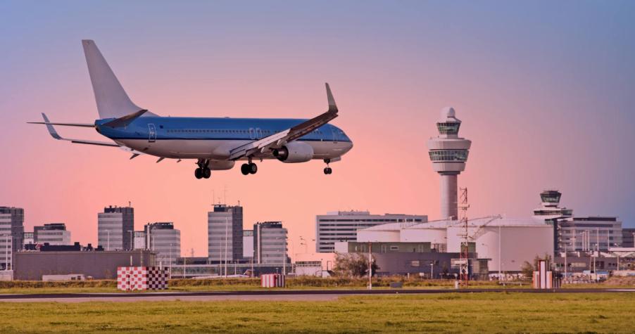 flughafen amsterdam landung