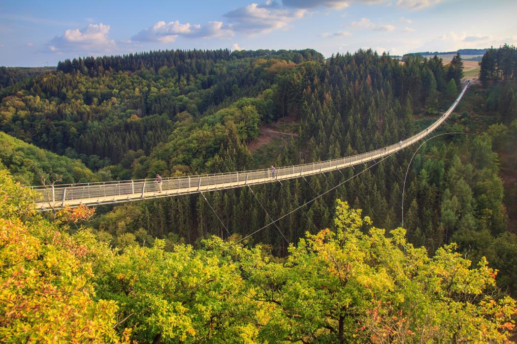 Die Hängeseilbrücke Geyerlay im Hunsrück